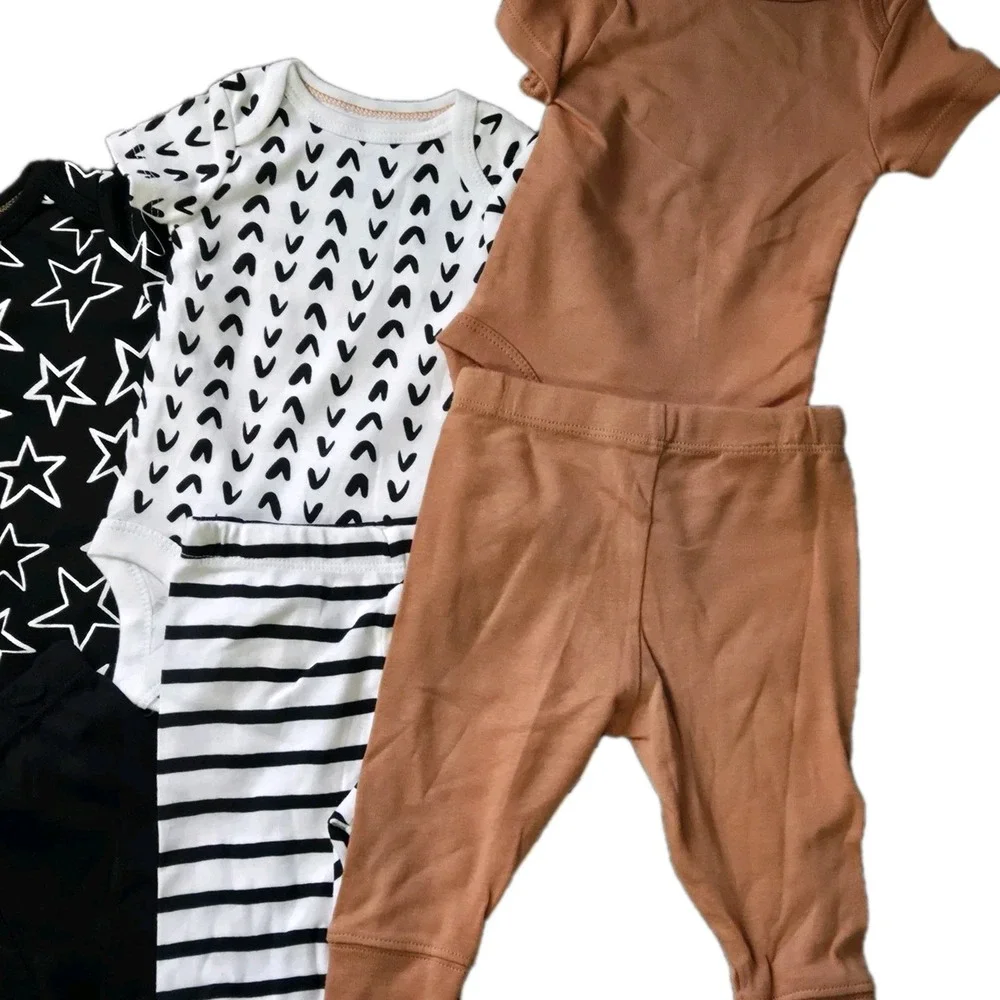 Cloud Nine Newborn-3 Month One Piece & 0-3 Month Pants Mix‎ Match Set NWOT
